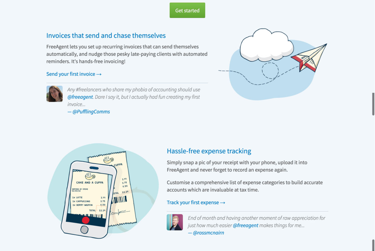 FreeAgent US Homepage